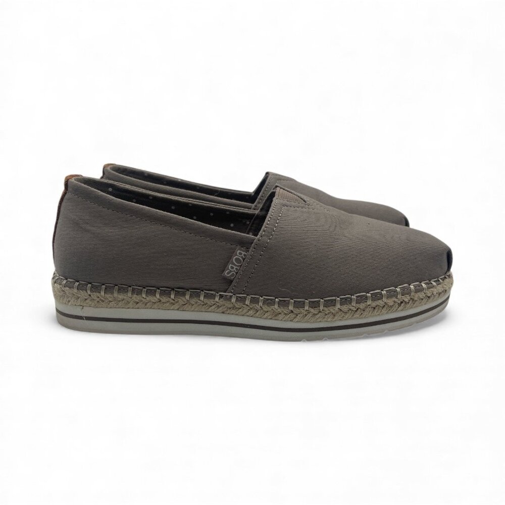 BOBS by Skechers Women's Size 7 Breeze Memory Foam Slip-on Shoes 32719 Natural